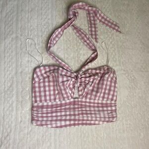 Abercrombie & Fitch gingham crop top small